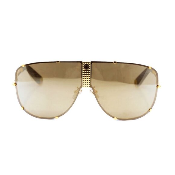 NWT SUNGLASSES PHILIPP PLEIN GOLD BROWN